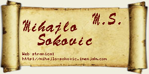 Mihajlo Soković vizit kartica